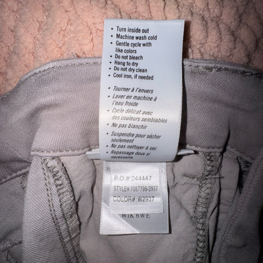 Paige Women's Mayslie Jogger Light Gray Mid Rise Zip Hem Stretch Pants Size 27 - Picture 10 of 16